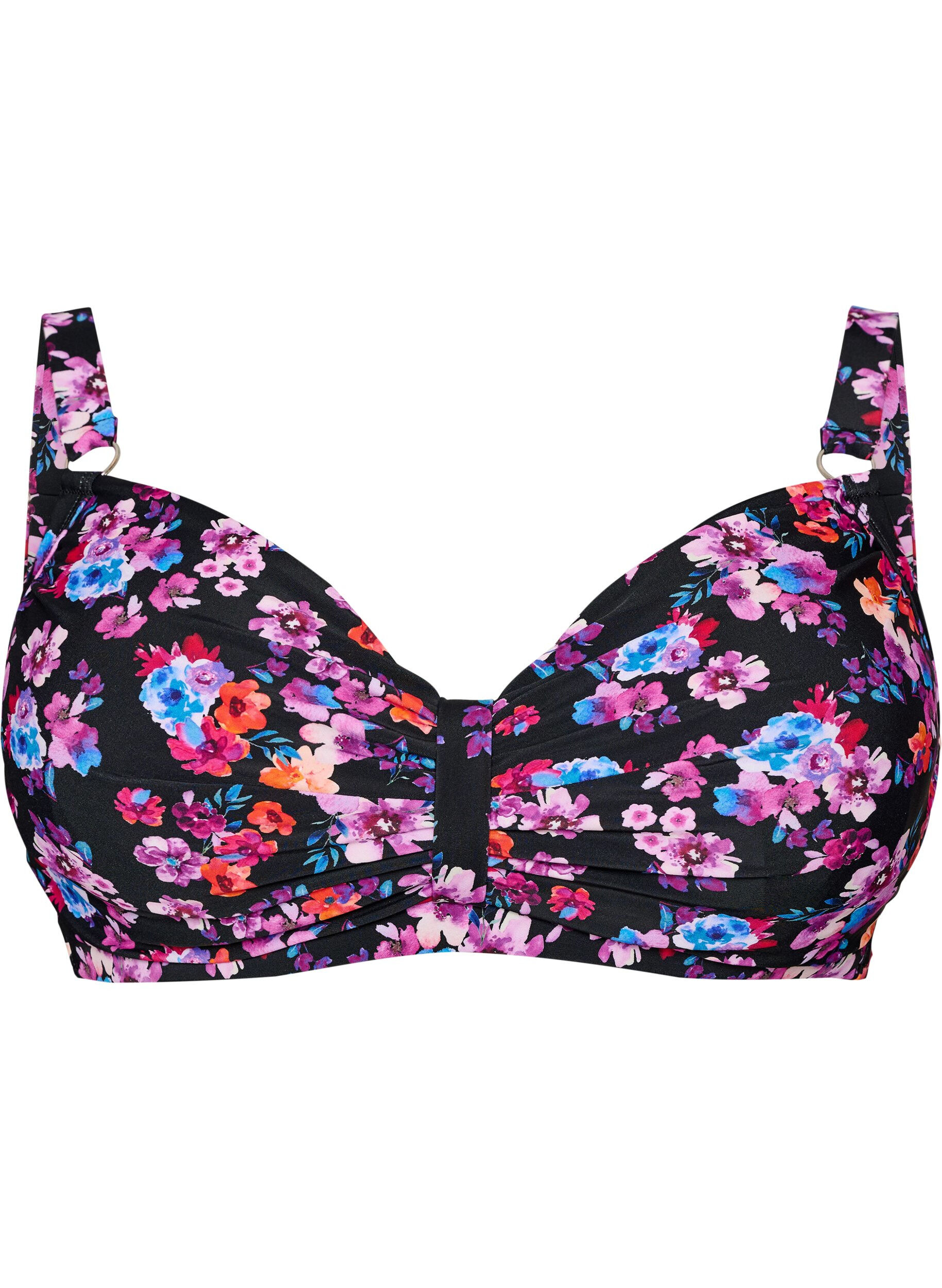 ZizzifashionUnderwire bikini bra with pattern, Purple, Packshot image number 0