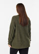Melange knit blouse with round neck, Green, Model image number 2