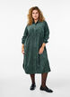 Long corduroy shirt dress with buttons, Dark Forest, Model image number 0