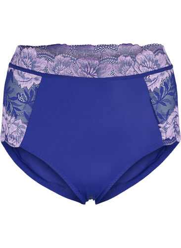 Hipster with high waist and lace, Clematis Blue ASS, Packshot image number 0