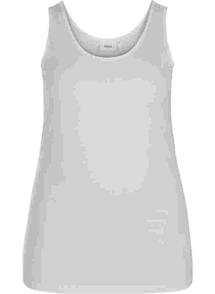 Basic vest top, Bright White, Packshot image number 0