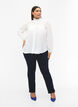 Shirt blouse with ruffle details, Bright White, Model image number 4