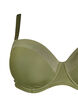 Moulded bra in microfiber with satin detail, Green, Packshot image number 2