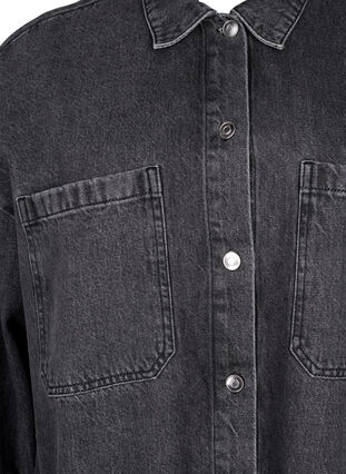 Loose-fitting denim jacket with buttons, Grey Denim, Packshot image number 2