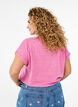 Melange T-shirt with short sleeves, Rose, Model image number 2