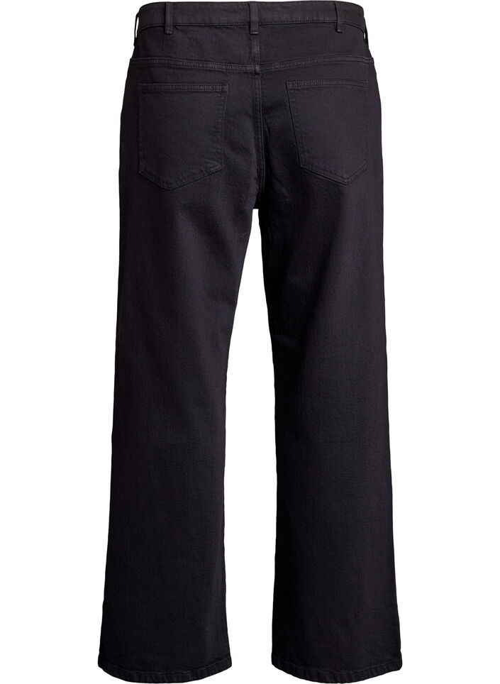 Wide leg jeans with high waist, Black, Packshot image number 1