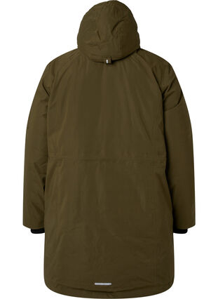 Functional winter jacket with hood and pockets, Winter Moss, Packshot image number 1
