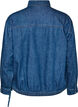 Denim blouse with balloon fit, Blue, Packshot image number 1