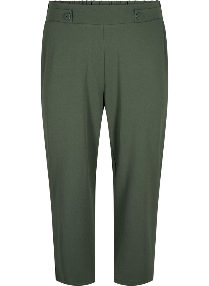 7/8 pants with loose fit, Green, Packshot image number 0