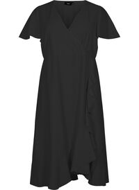 Batwing-sleeved midi dress