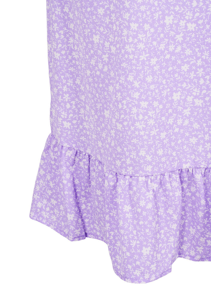 Printed wrap dress with short sleeves , Purple, Packshot image number 3