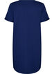 Short-sleeved nightgown in organic cotton, Blue, Packshot image number 1