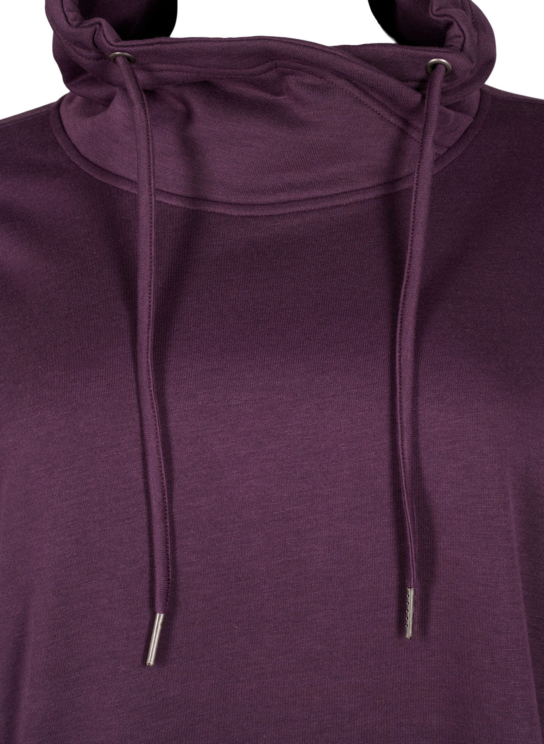 Zizzifashion FLASH - Sweatshirt with high collar, Plum Perfect, Packshot image number 2