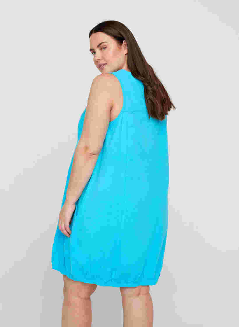 Sleeveless cotton dress, River Blue, Model image number 1