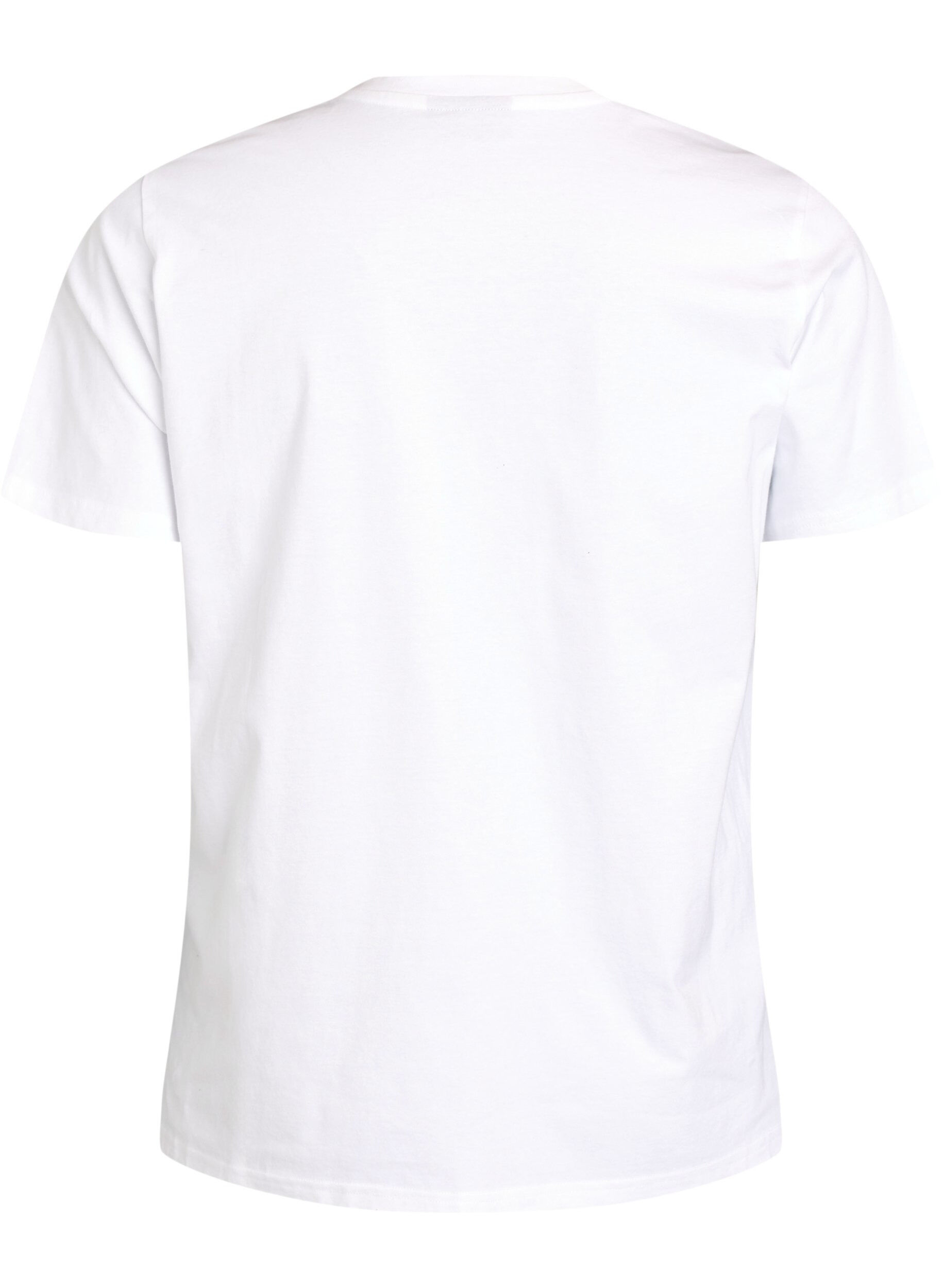 ZizzifashionOrganic cotton T-shirt with citrus motif, White, Packshot image number 1