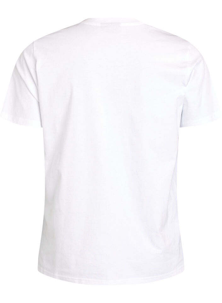 Organic cotton T-shirt with citrus motif, White, Packshot image number 1