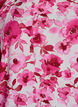 Viscose blouse with a square neck and 3/4-sleeves, Pink, Packshot image number 2