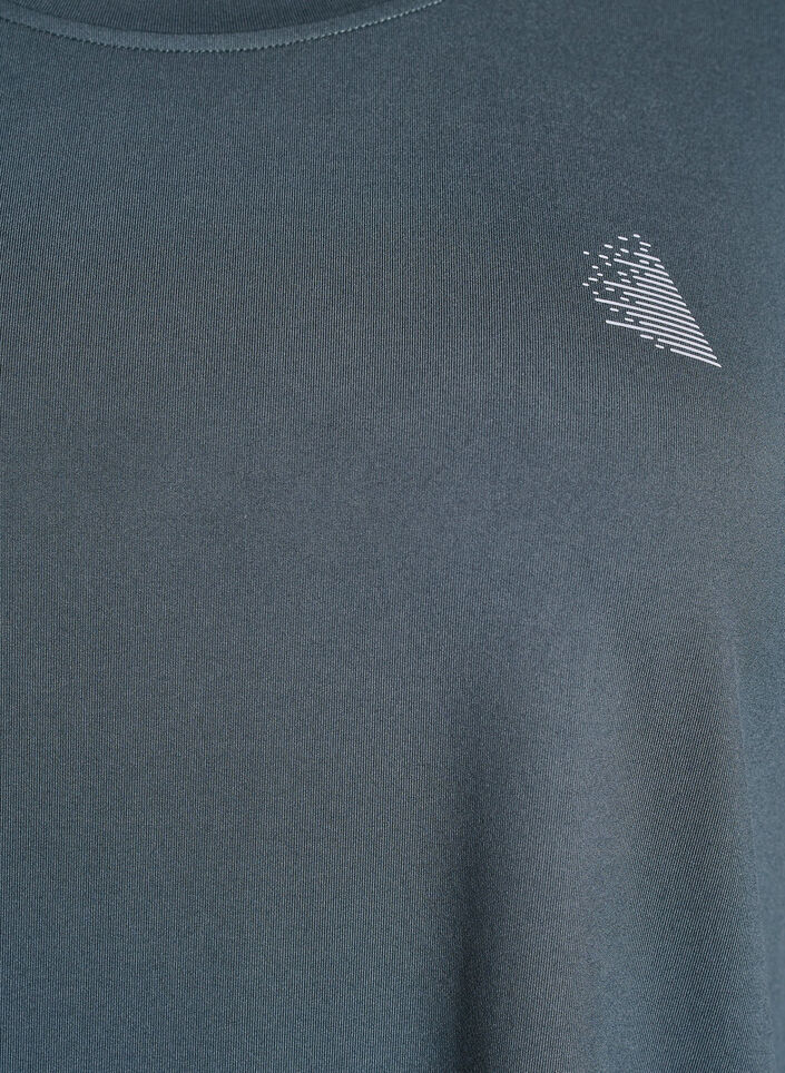 Sports top with 3/4 sleeves, Grey, Packshot image number 2