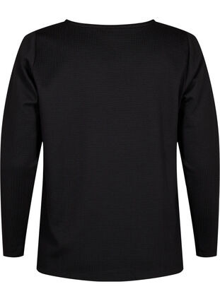 Textured A-line blouse, Black, Packshot image number 1