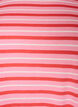 Long oversized striped T-shirt in organic cotton, Pink, Packshot image number 2