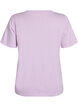 Short-sleeved basic t-shirt with v-neck, Purple, Packshot image number 1