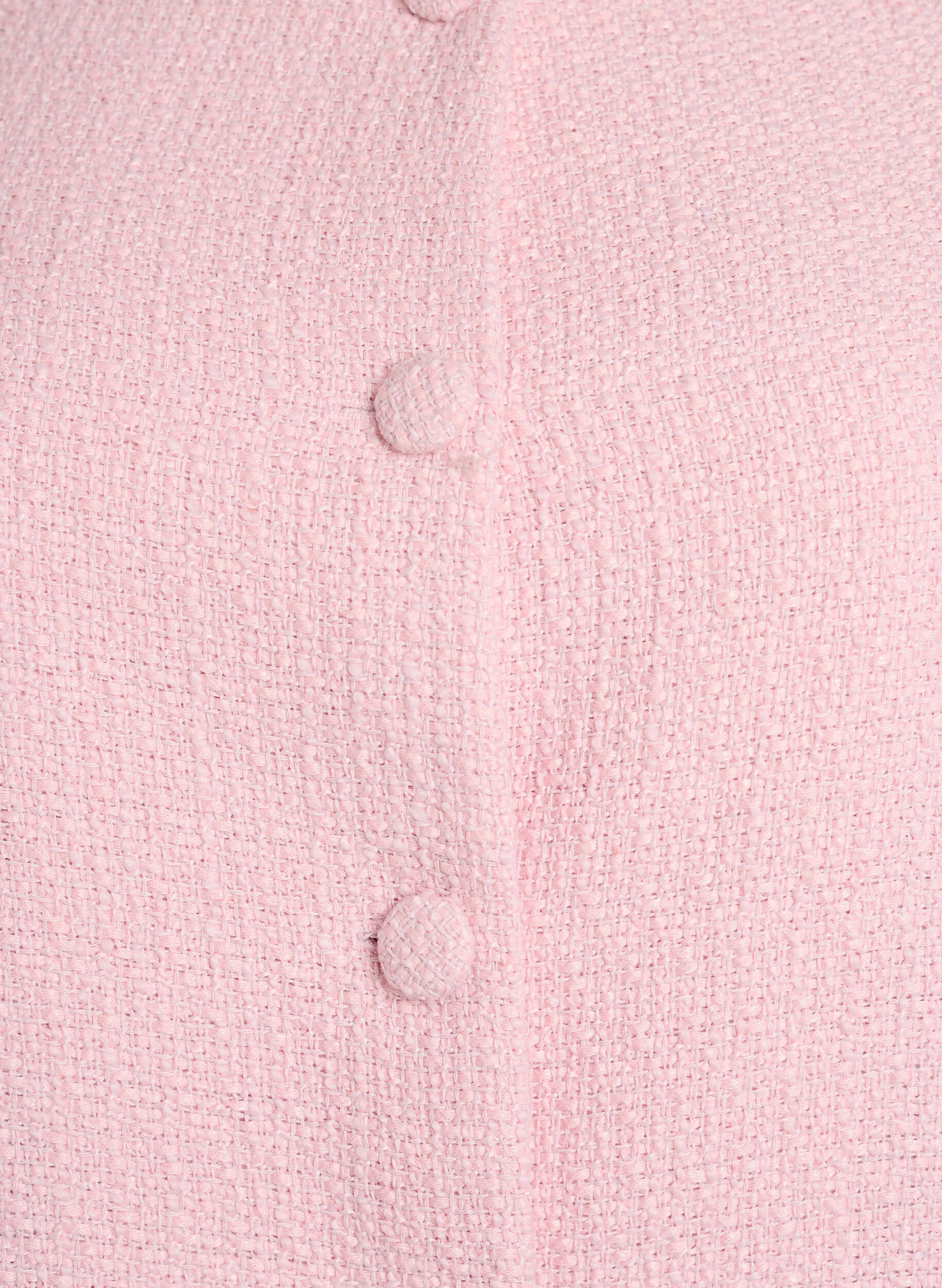 ZizzifashionBoucl&eacute; jacket with ruffle details, Pink, Packshot image number 2