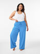Striped pyjama bottoms with a high waist and wide legs, Light Blue, Model image number 0