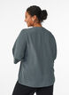 Shirt blouse with V-neck and 3/4 sleeves, Green, Model image number 2