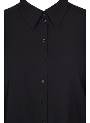 Long-sleeved viscose shirt, Black, Packshot image number 2