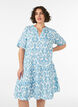 Short A-line dress in cotton muslin, Vanilla, Model image number 0