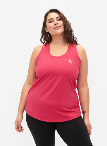 Sports top with racer back and mesh, Jazzy, Model image number 0