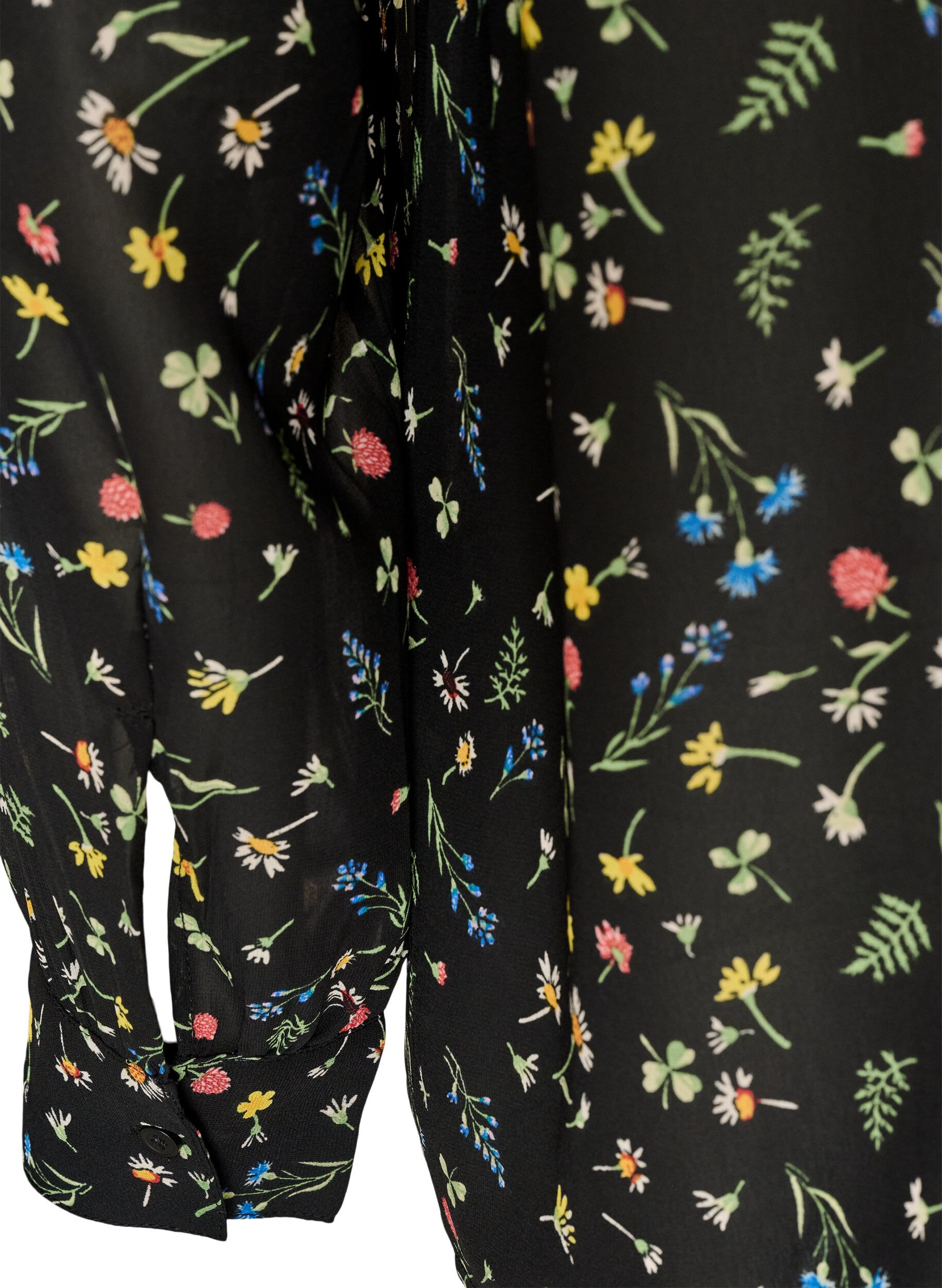 ZizzifashionDress with all-over print and a ruffle layer, Black, Packshot image number 3