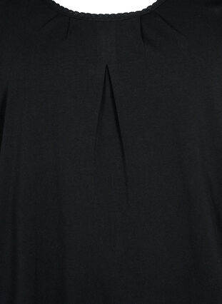 Short sleeve cotton t-shirt, Black, Packshot image number 2
