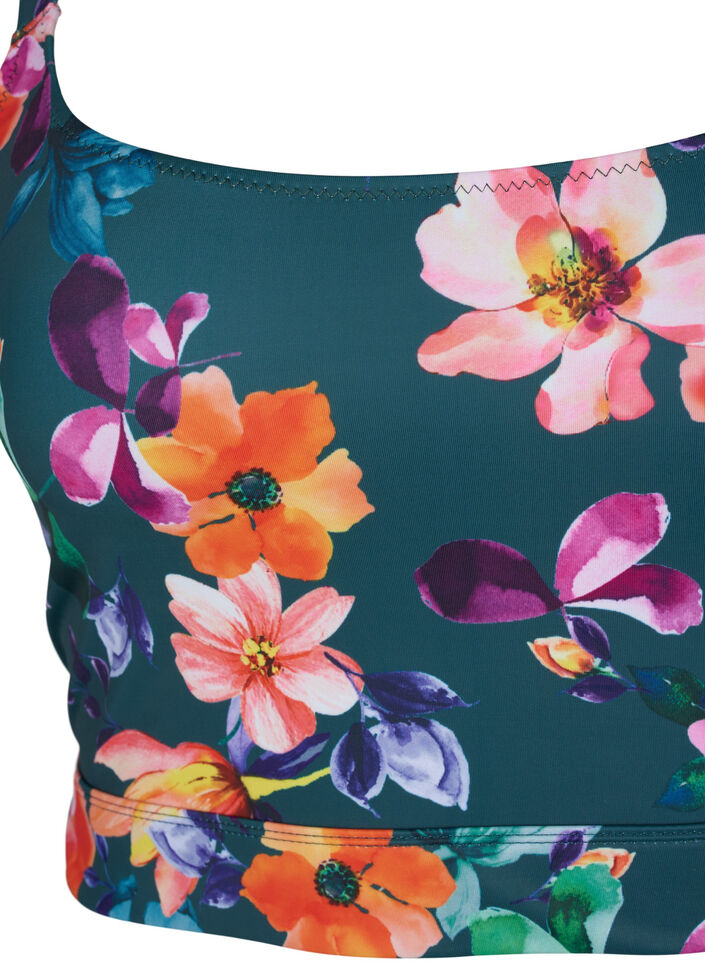 Printed bikini top with adjustable straps, Meave Print, Packshot image number 2