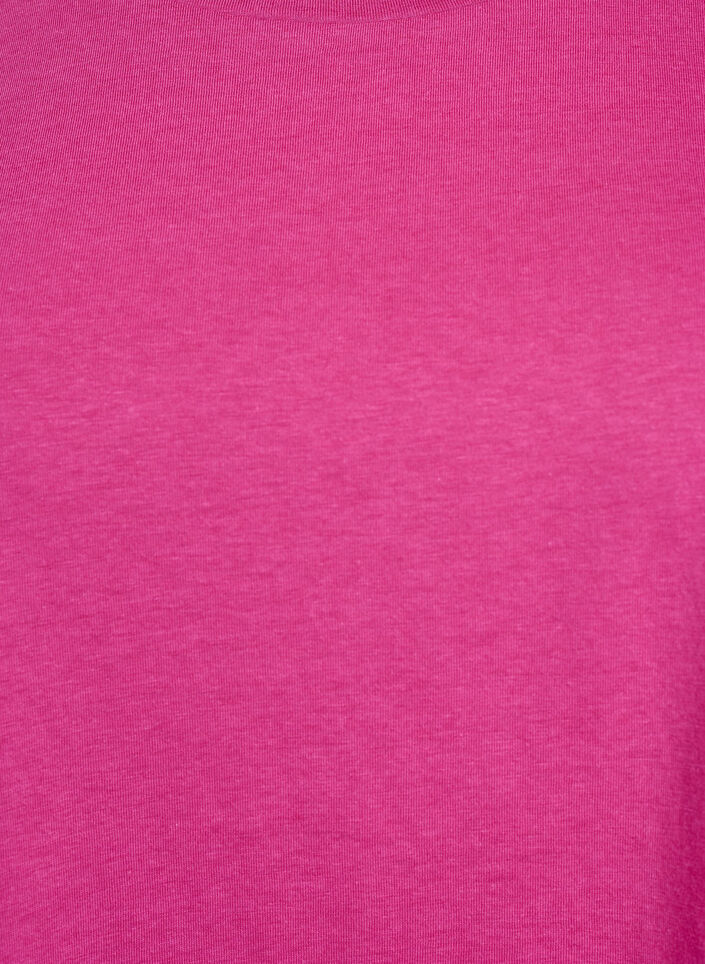 Short sleeved cotton blend t-shirt, Rose, Packshot image number 2