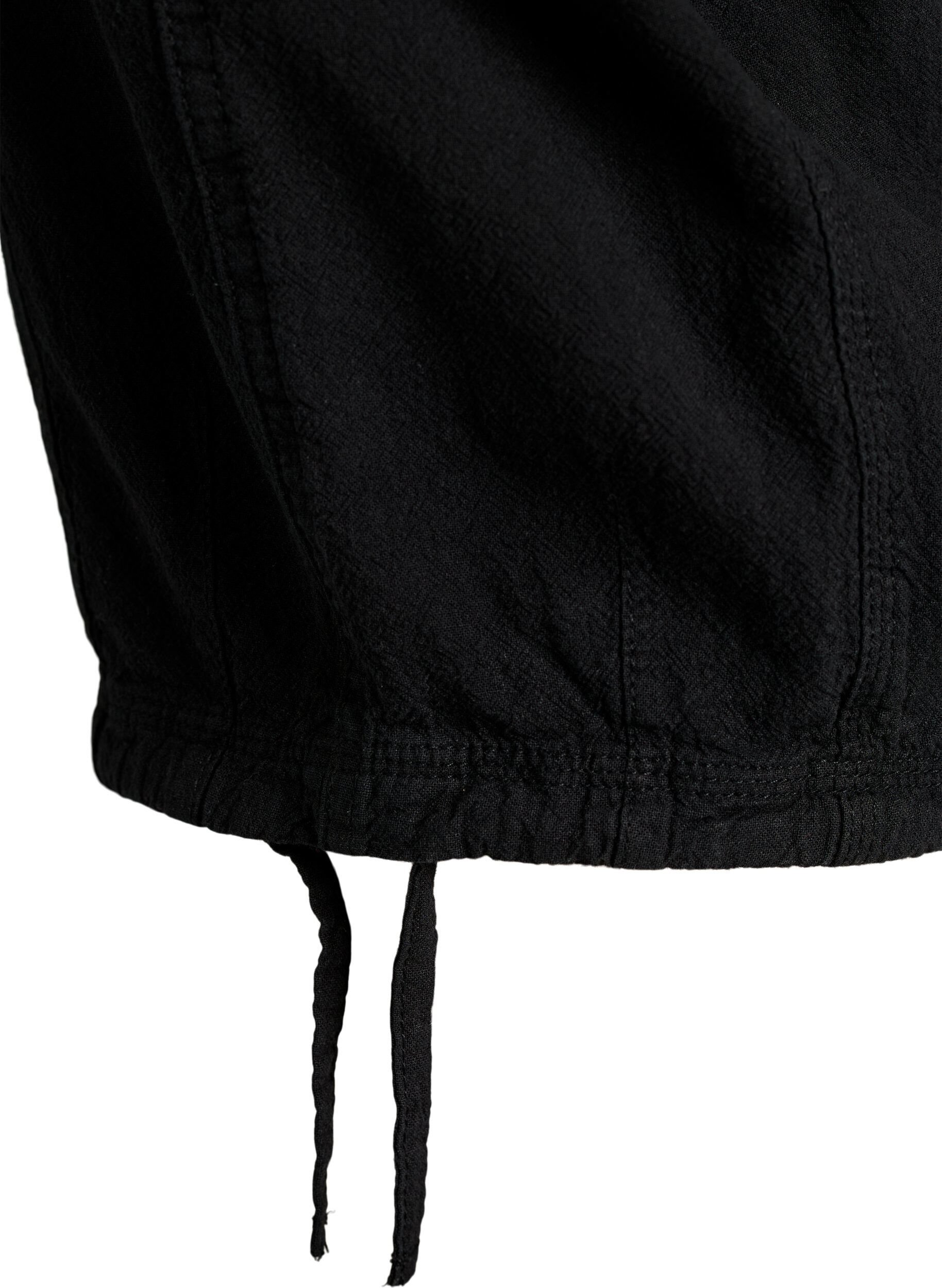 Zizzifashion Cotton Capri trousers, Black, Packshot image number 3