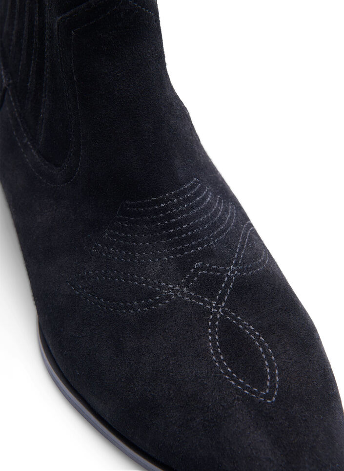 Wide fit - Suede ankle boot, Black, Packshot image number 2
