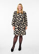Long-sleeved dress with print and bows, Black, Model image number 1