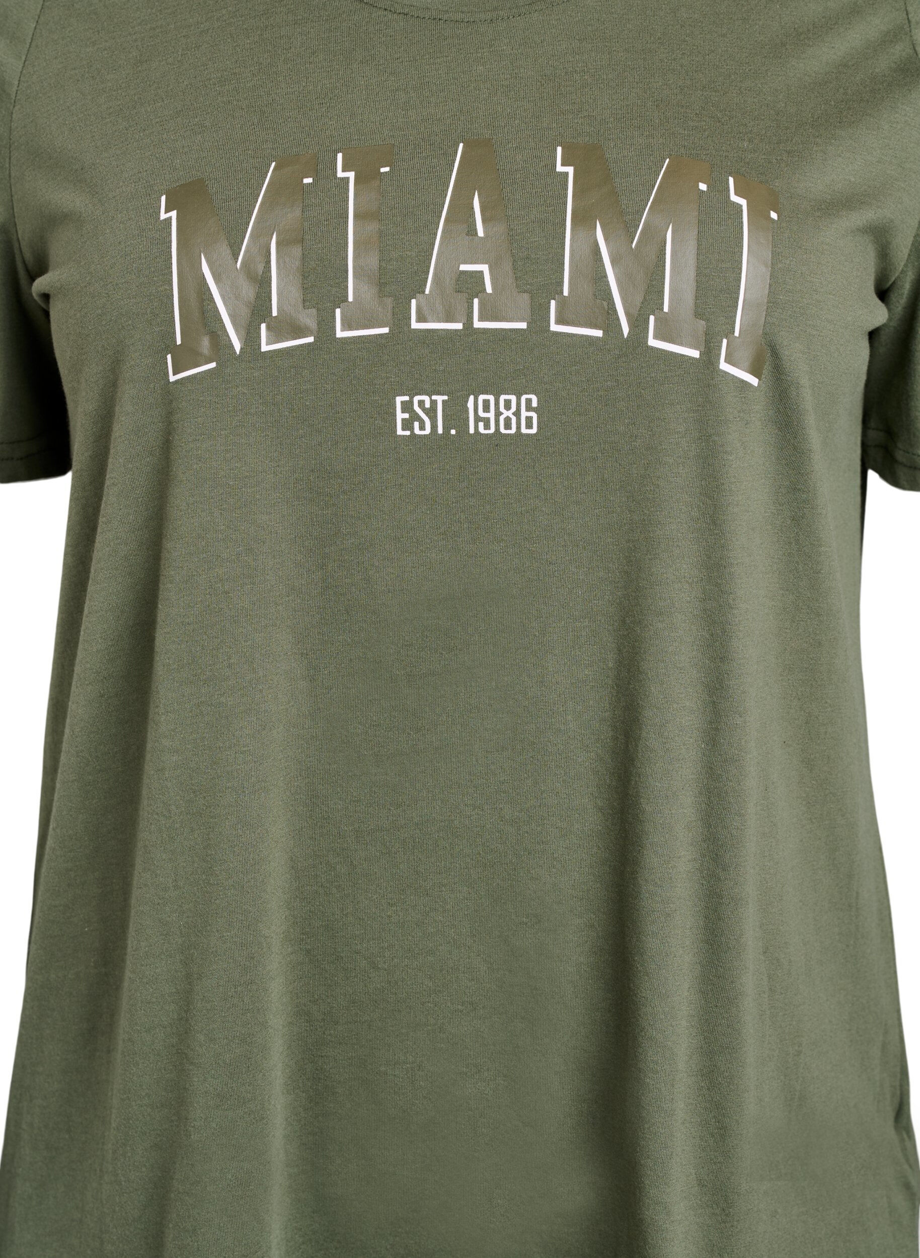 Zizzifashion FLASH - T-shirt with motif, Green, Packshot image number 2