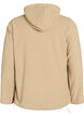 Fleece hoodie with a high neck and embroidered text, Beige, Packshot image number 1