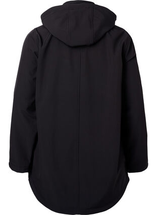 	 Softshell jacket with detachable hood, Black, Packshot image number 1