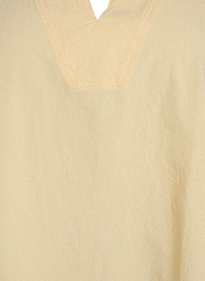 Loose blouse with collar and 1/2 sleeves, Yellow, Packshot image number 2