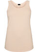 Solid color basic top in cotton, Beige, Packshot image number 0