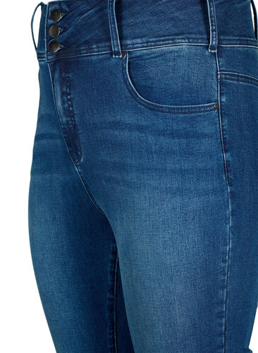 Super slim Bea jeans with extra high waist, Blue denim, Packshot image number 2