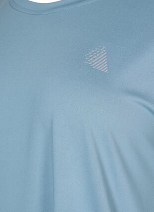 Short sleeved workout t-shirt, Smoke Blue, Packshot image number 2