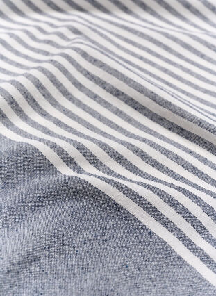 Striped Towels with fringes, Dark Blue Melange, Packshot image number 3