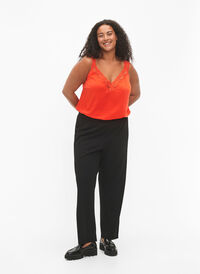 FLASH - Trousers with straight fit, Black, Model