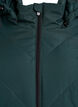 Long winter coat with hook fastenings and a faux fur collar, Green, Packshot image number 2
