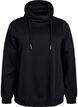 FLASH - Sweatshirt with high collar and pockets, Black, Packshot image number 0