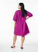 Short dress with embroidered floral pattern, Purple, Model image number 2
